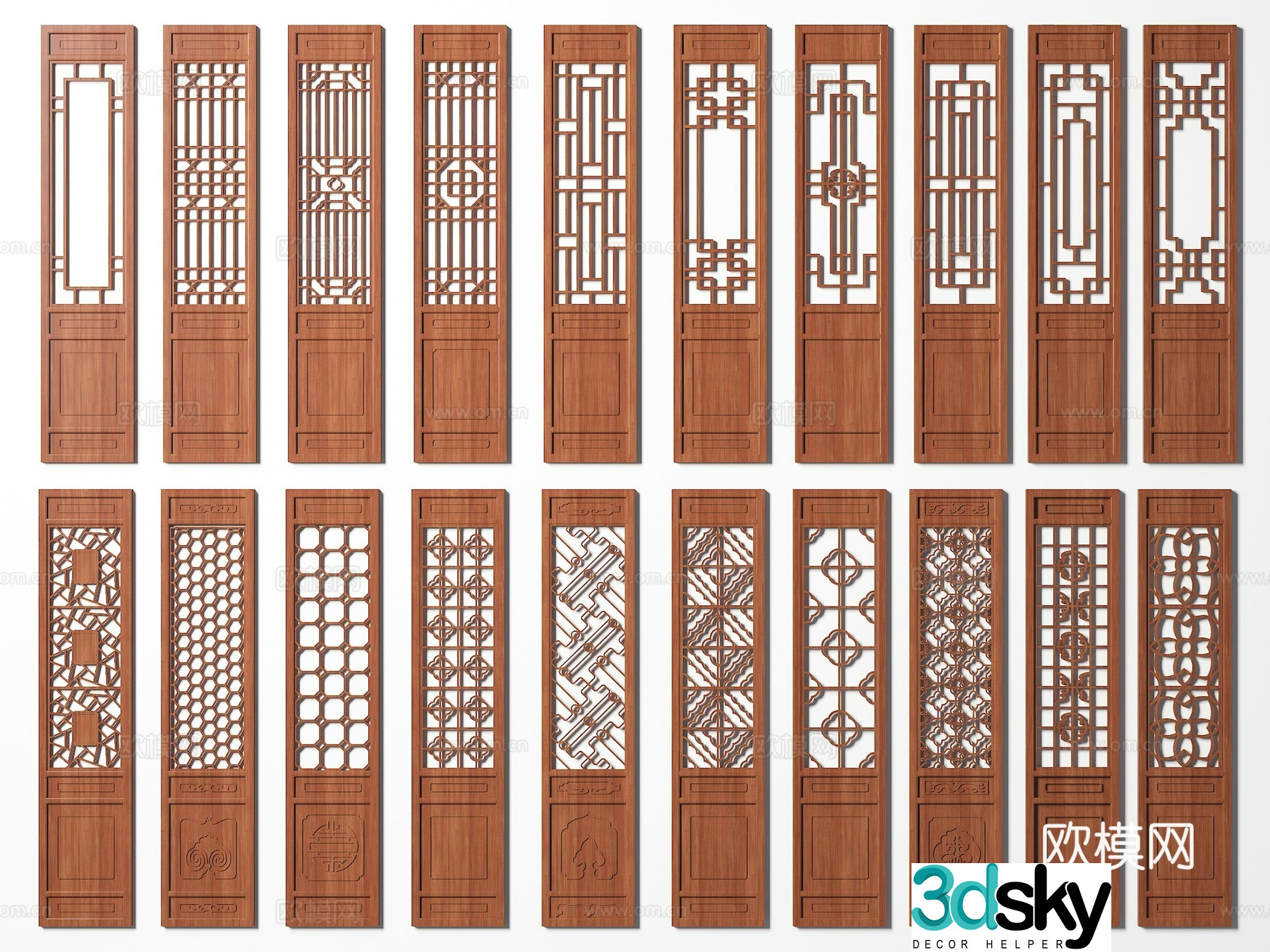 Chinese doors and windows ancient doors lattice doors antique wooden doors 3D model