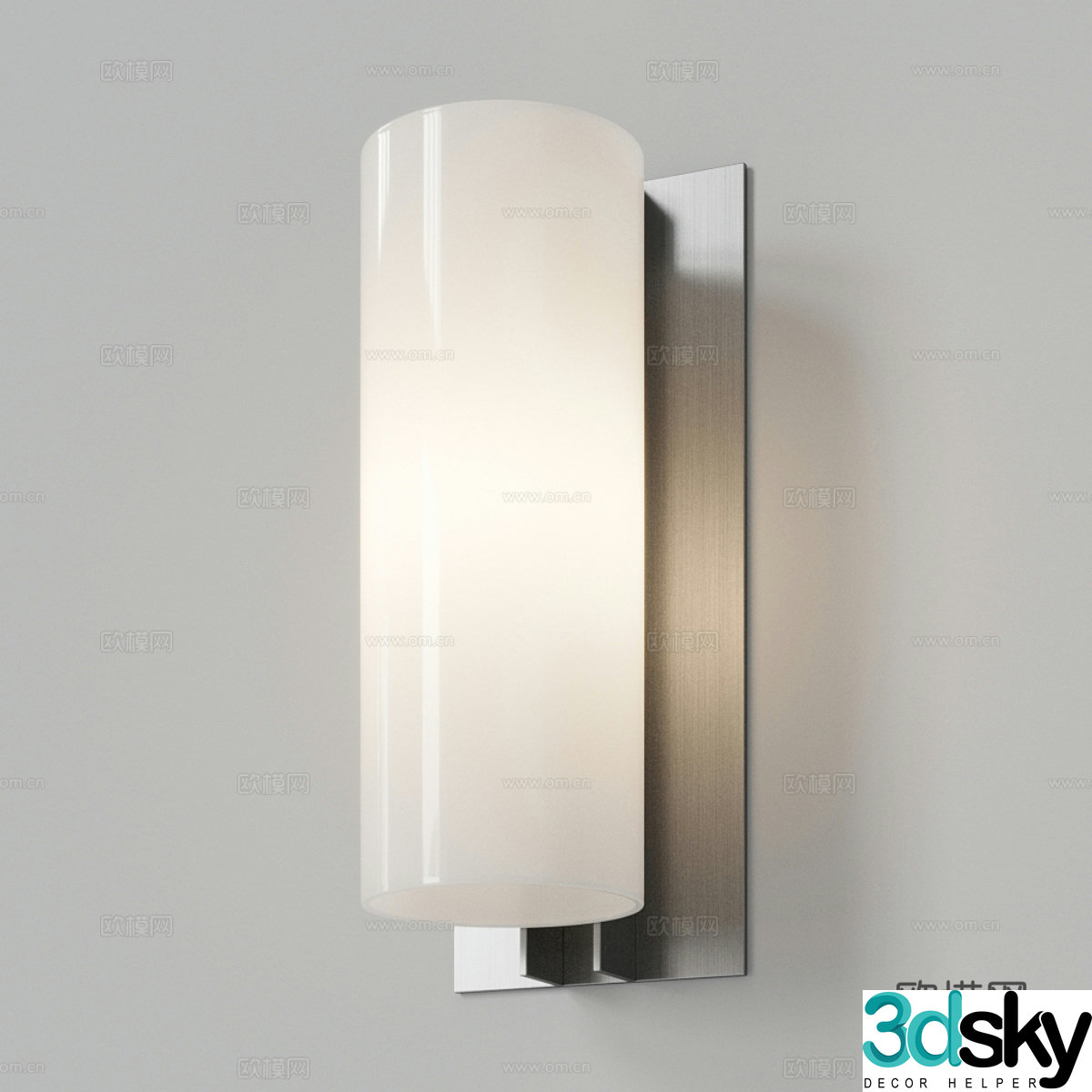 Minimalist wall light glass wall light 3d model