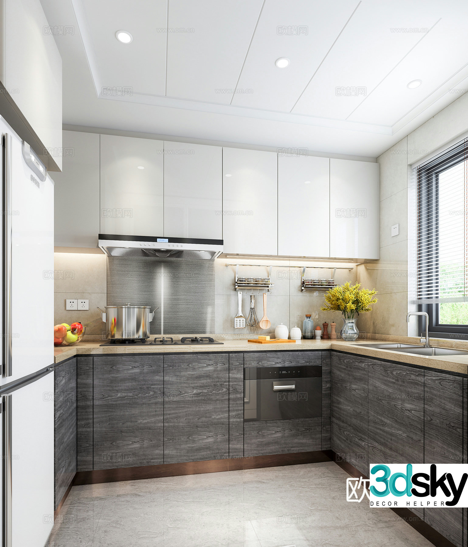 Modern kitchen 3d model