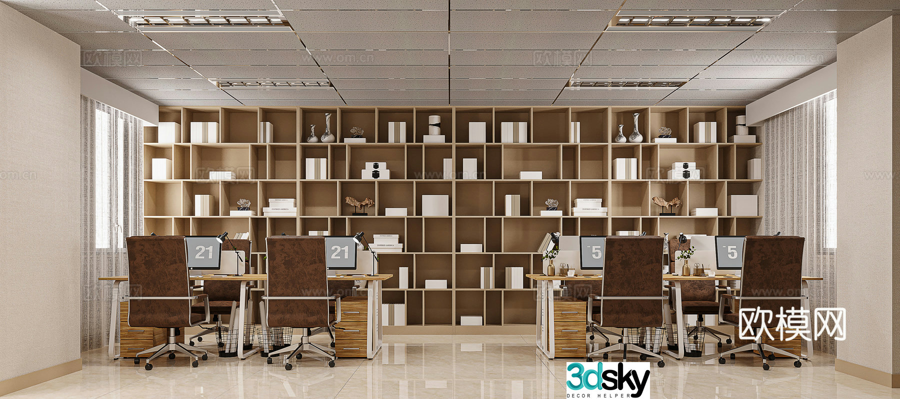 Modern office 3d model