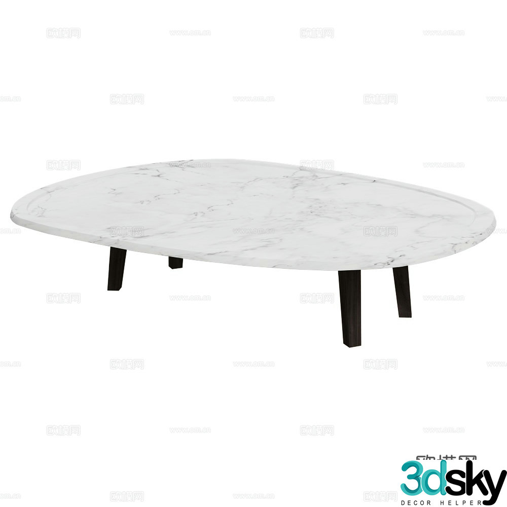 Baxter marble coffee table special shaped coffee table 3d model