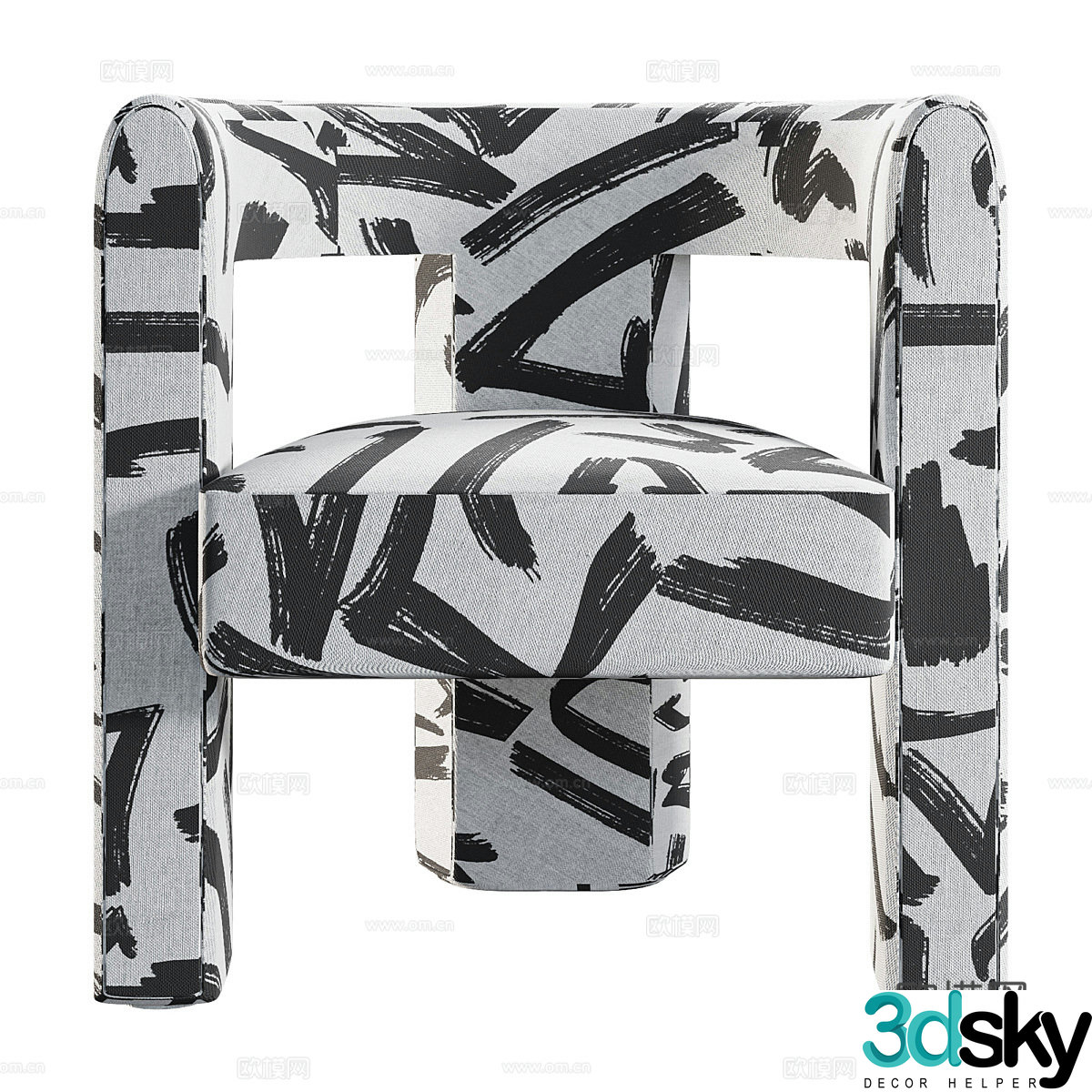 Modern leisure chair styling chair 3d model