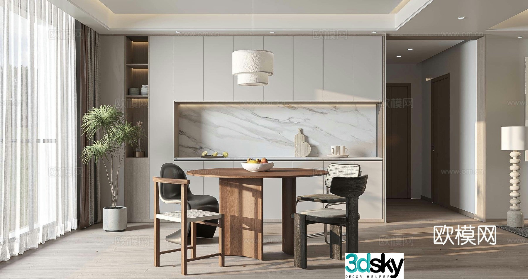 Modern restaurant 3d model