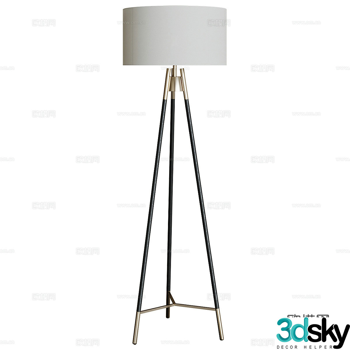Minimalist floor lamp 3d model