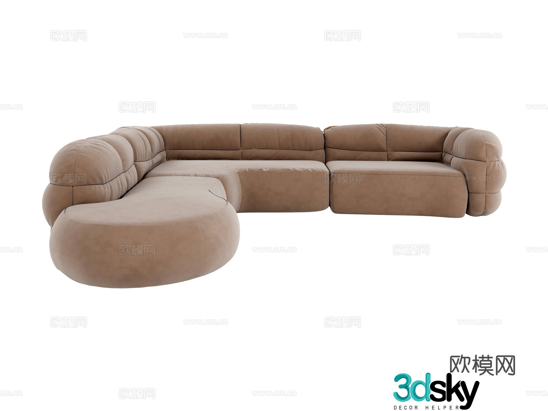 visionnaire multi-person sofa corner sofa 3d model