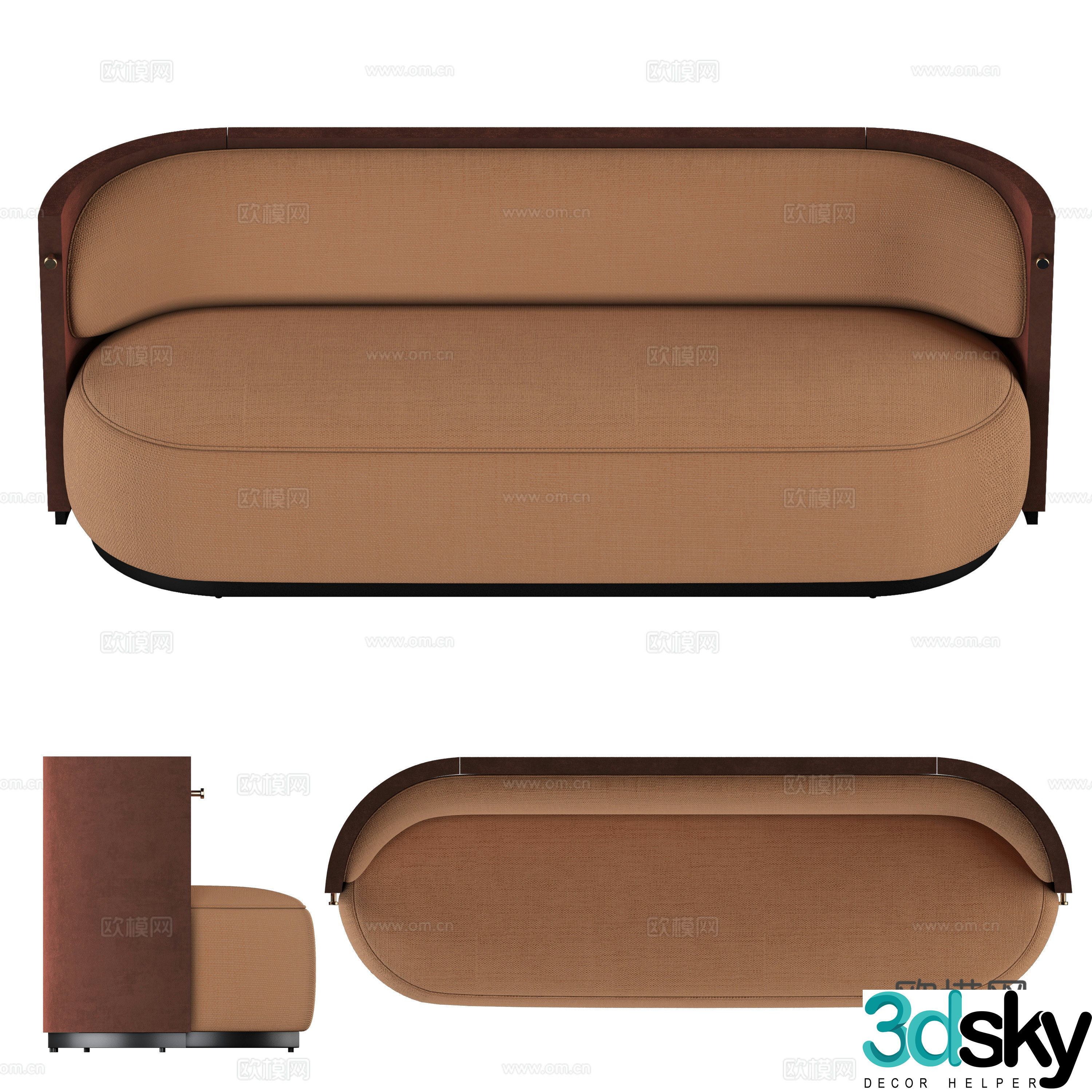 Card seat sofa backrest sofa 3d model