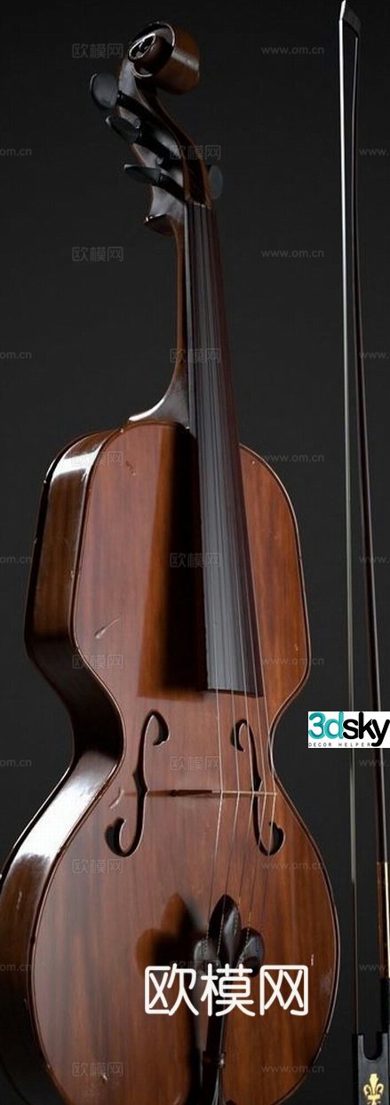 violin 3d model