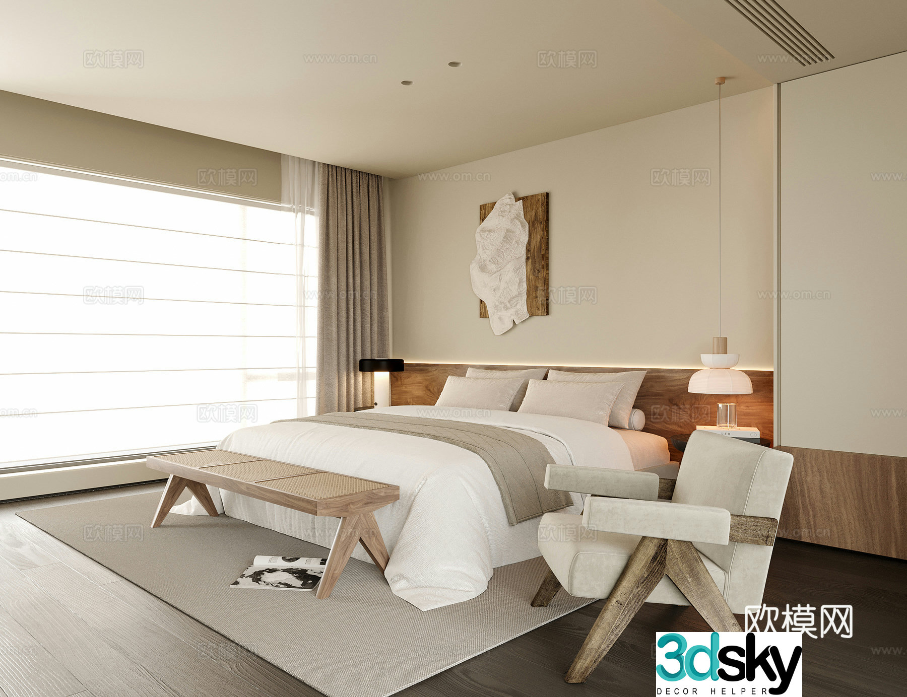Wabi Sabi B&B Room Hotel Room 3D Model