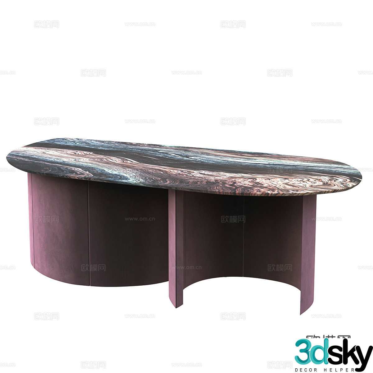 Light luxury workbench desk 3d model