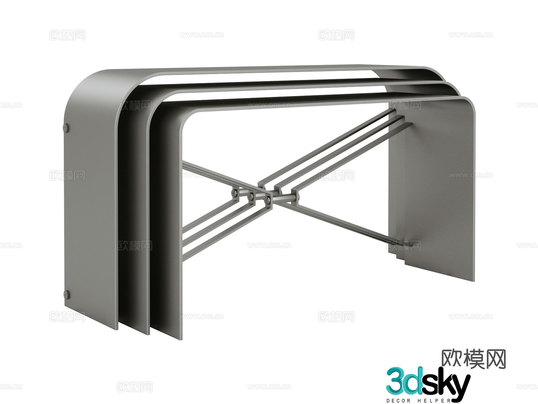 visionnaire italian minimalist console table 3d model