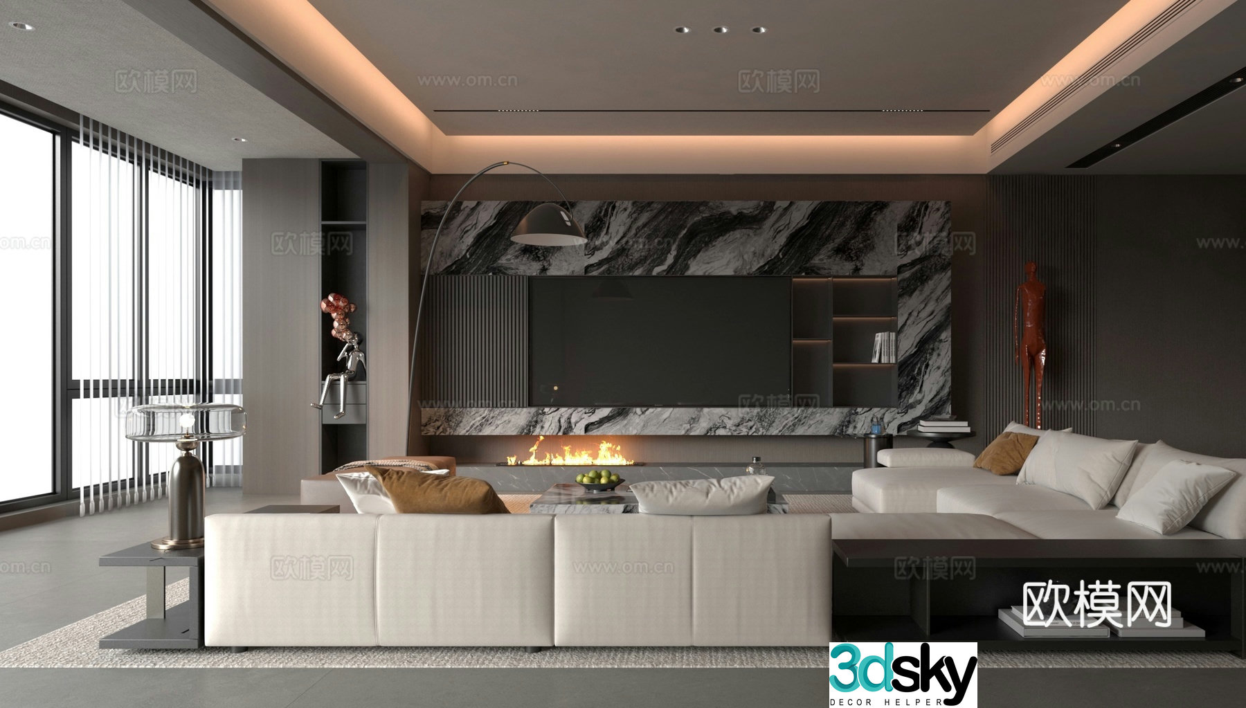 Italian living room 3d model