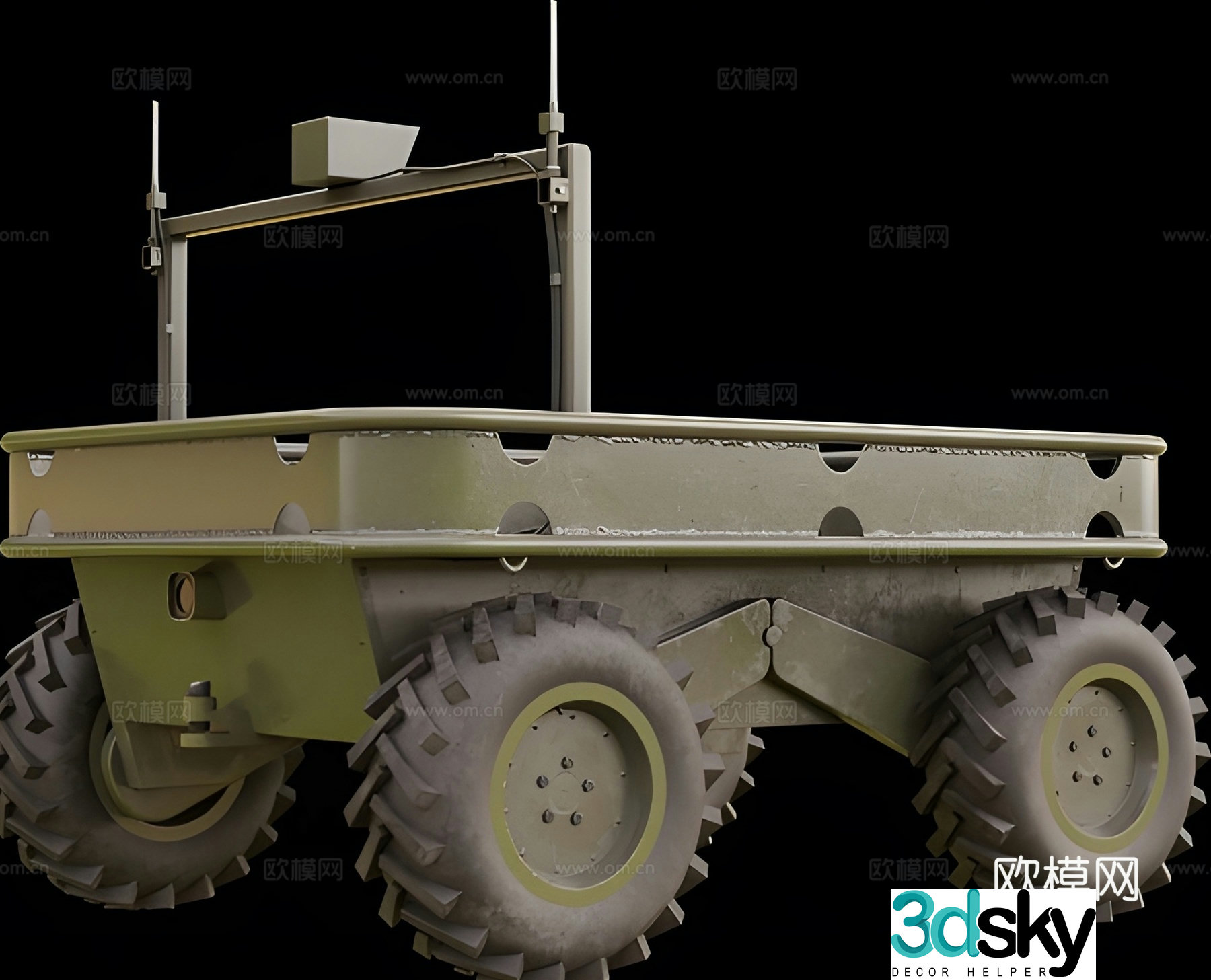 wheeled robot 3d model