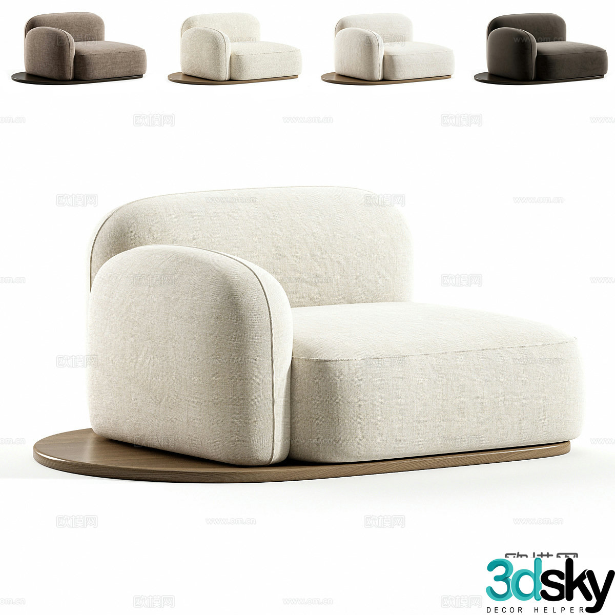 Single sofa leisure sofa 3d model