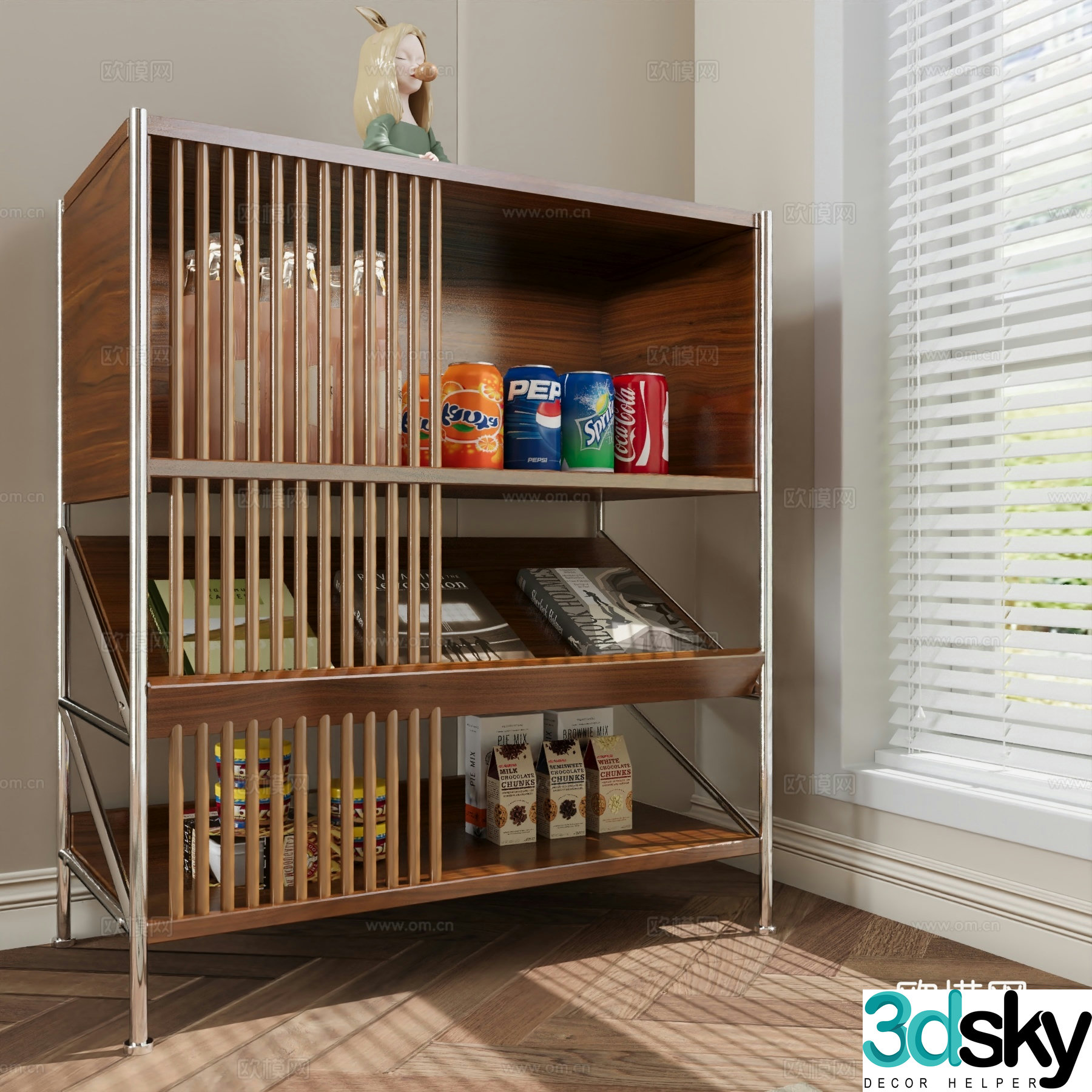 Medieval style sideboard 3d model