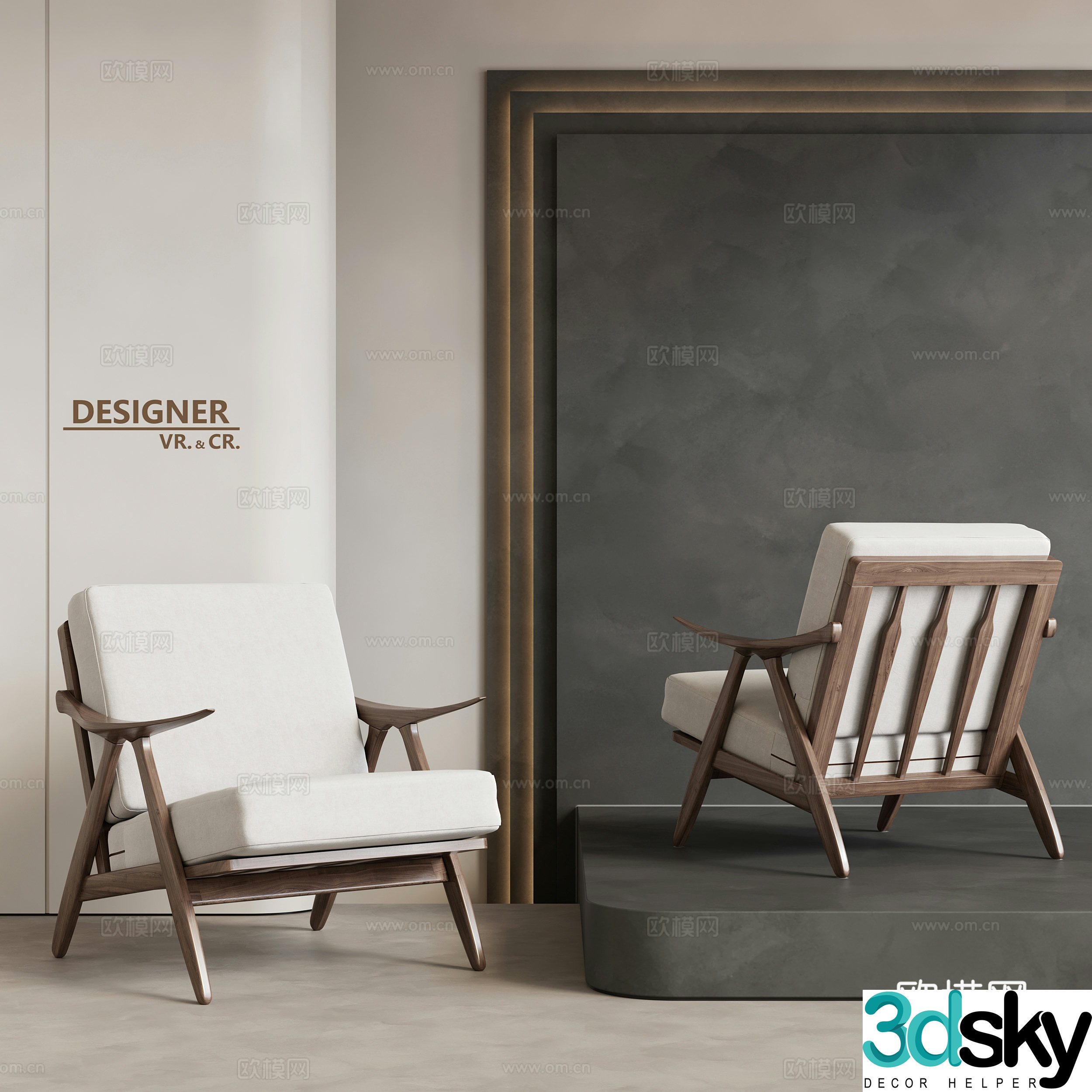 Modern armchair sofa chair leisure chair 3d model