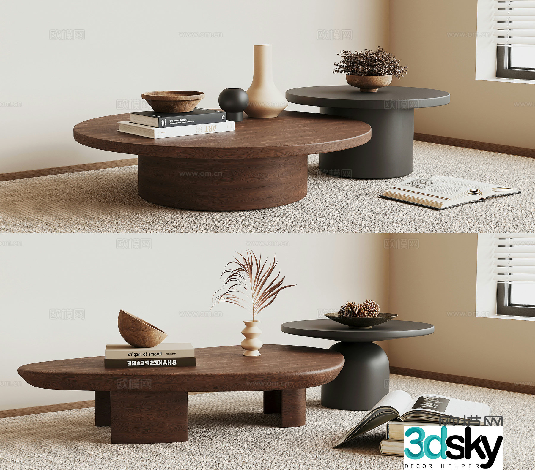 Medieval style coffee table 3D model