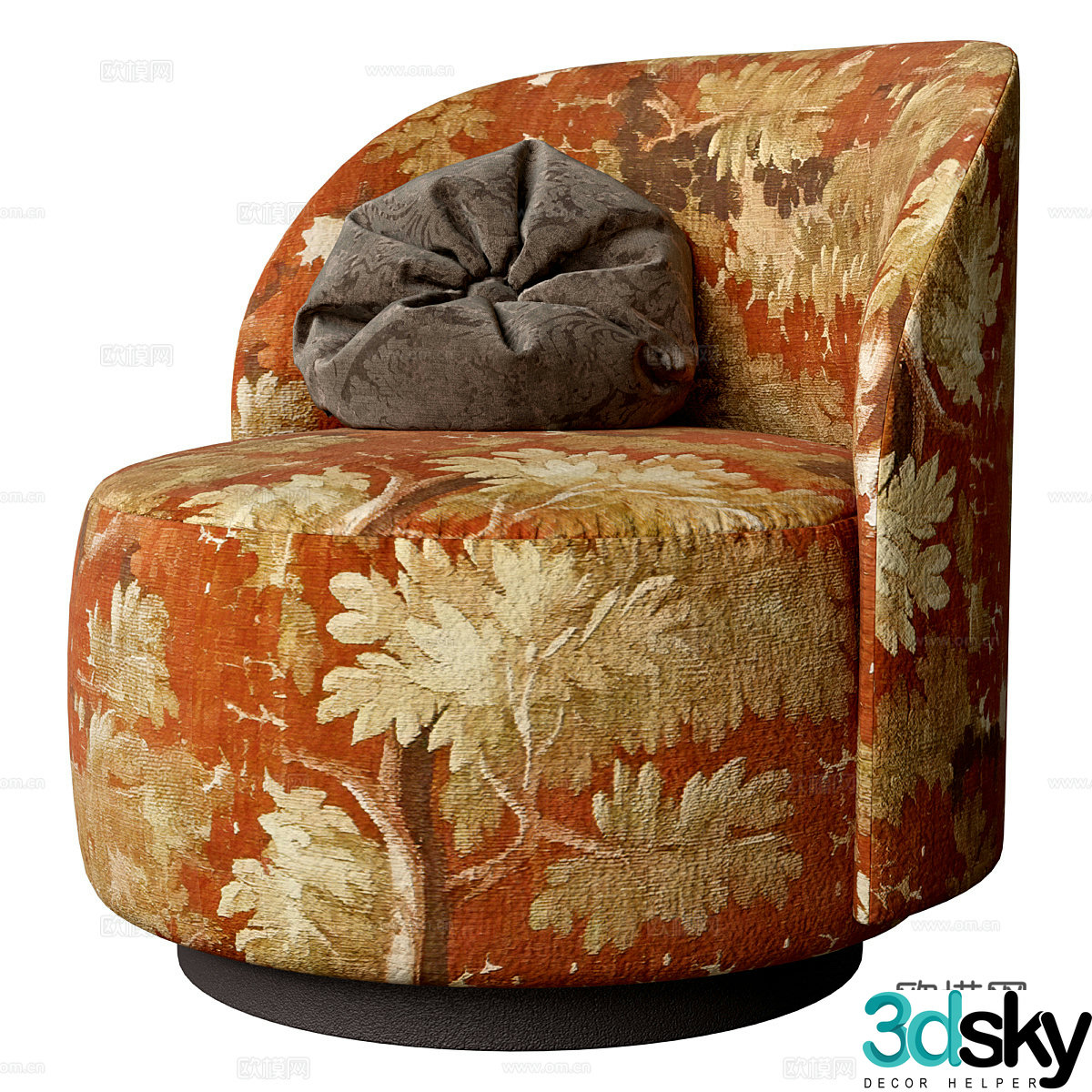 New Chinese style single sofa 3d model