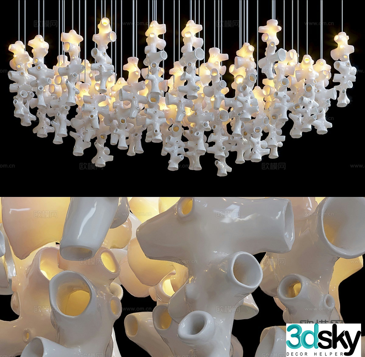 Ceramic decorative lamp 3d model