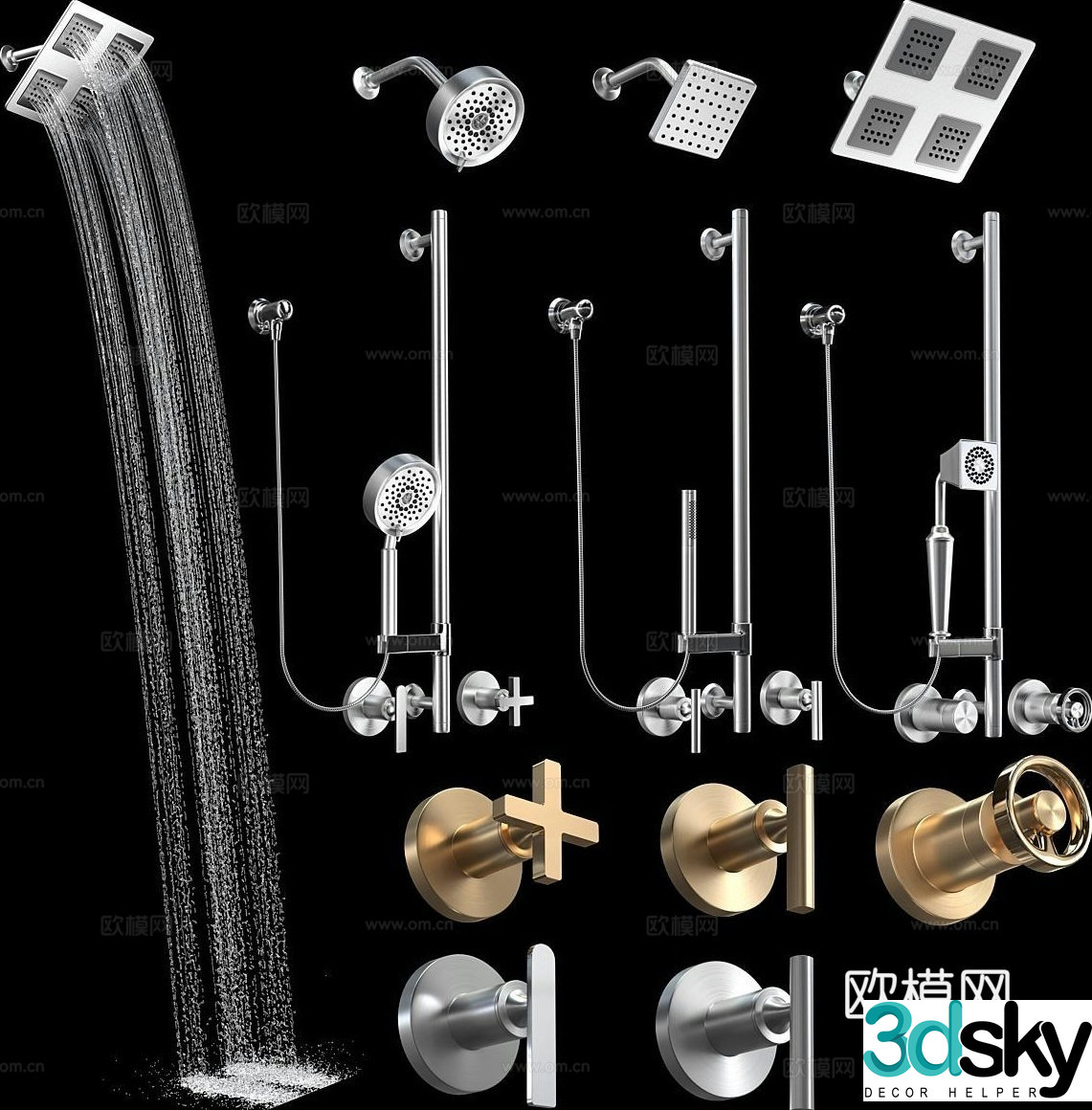 kohler shower head shower head 3d model