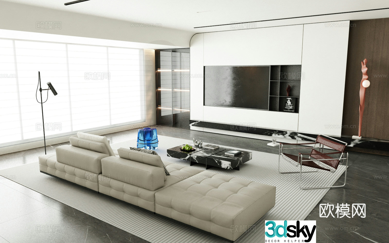 Modern living room 3d model