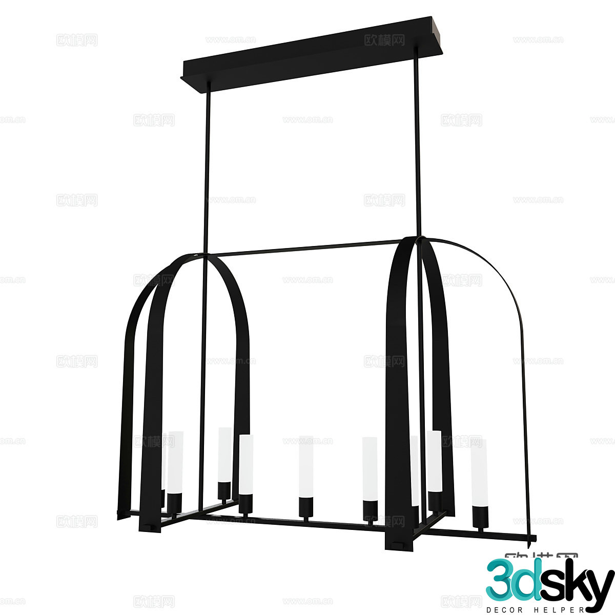 Modern minimalist chandelier 3d model