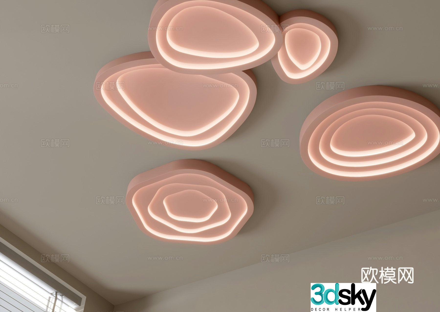 Creative ceiling lamp living room lamp bedroom lamp 3d model