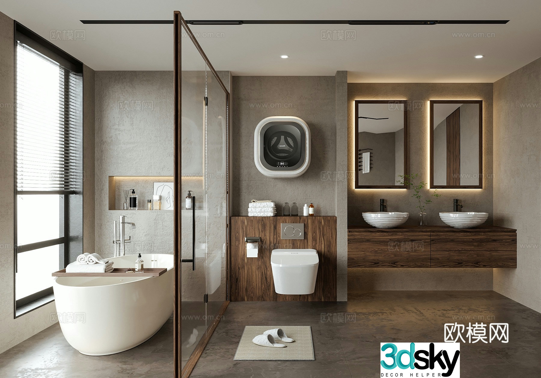 wabi-sabi bathroom bathroom 3d model