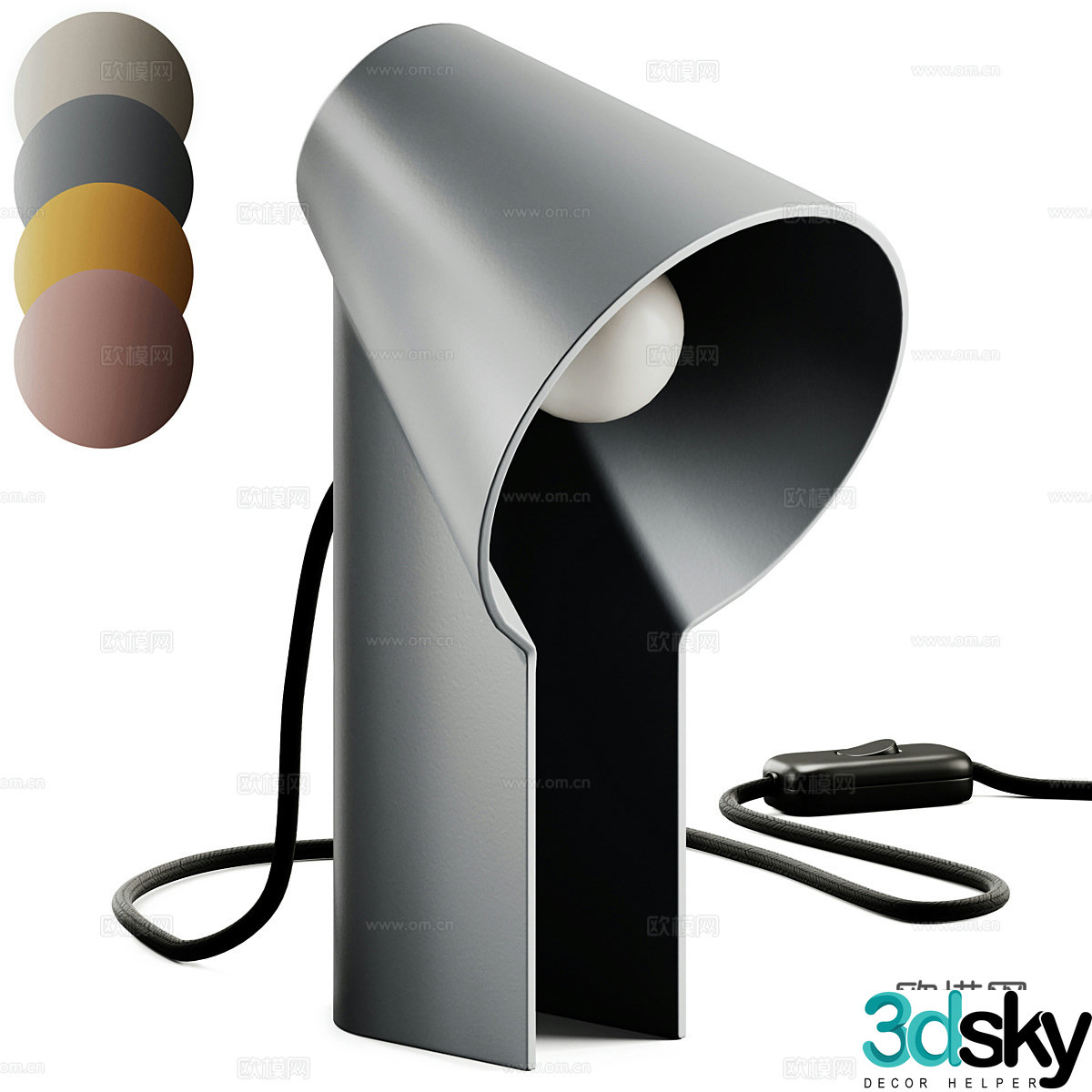 Minimalist desk lamp artistic desk lamp 3d model