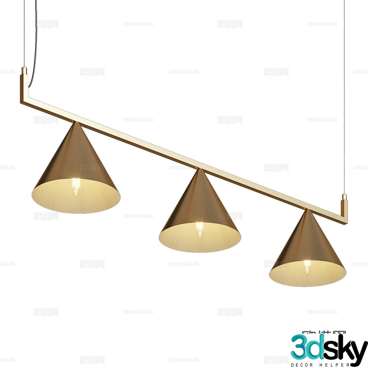 Creative chandelier restaurant chandelier art chandelier 3d model
