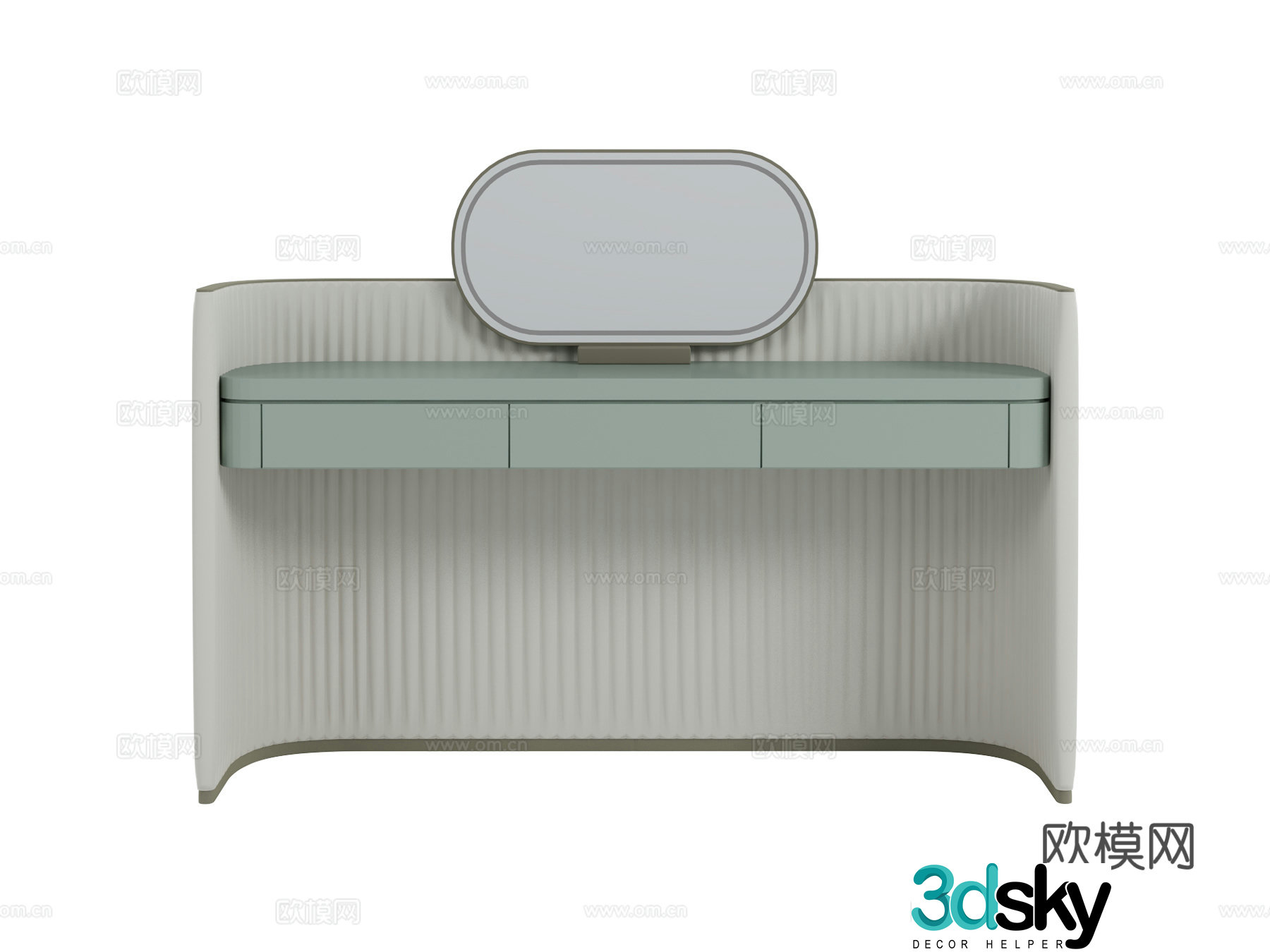 visionnaire italian dressing table 3d model
