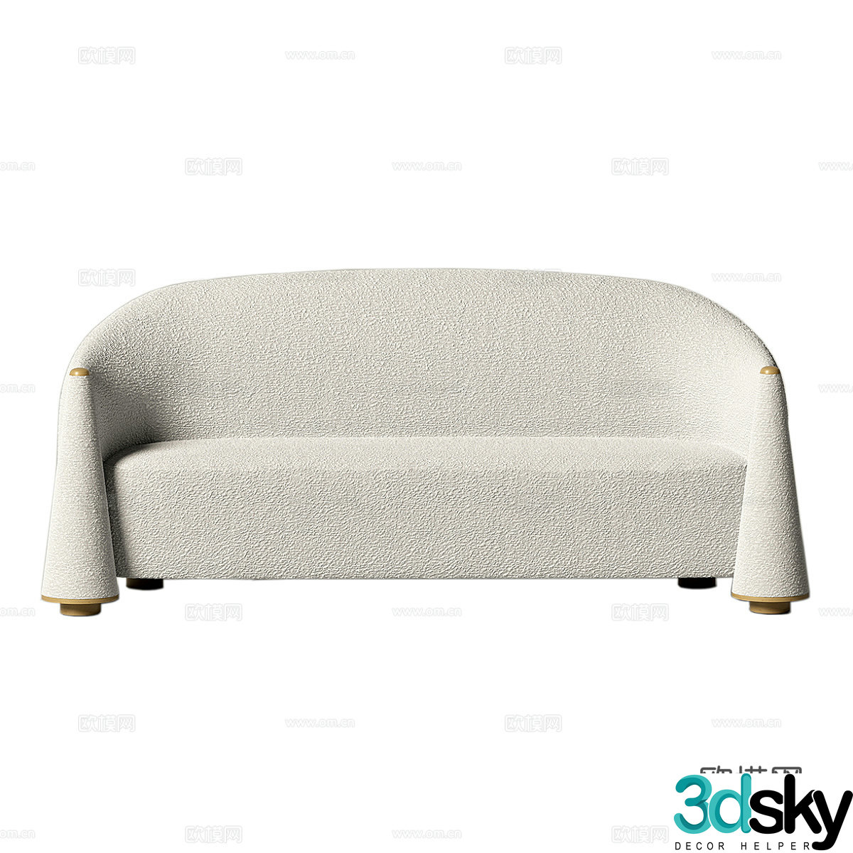 Double sofa living room sofa 3d model