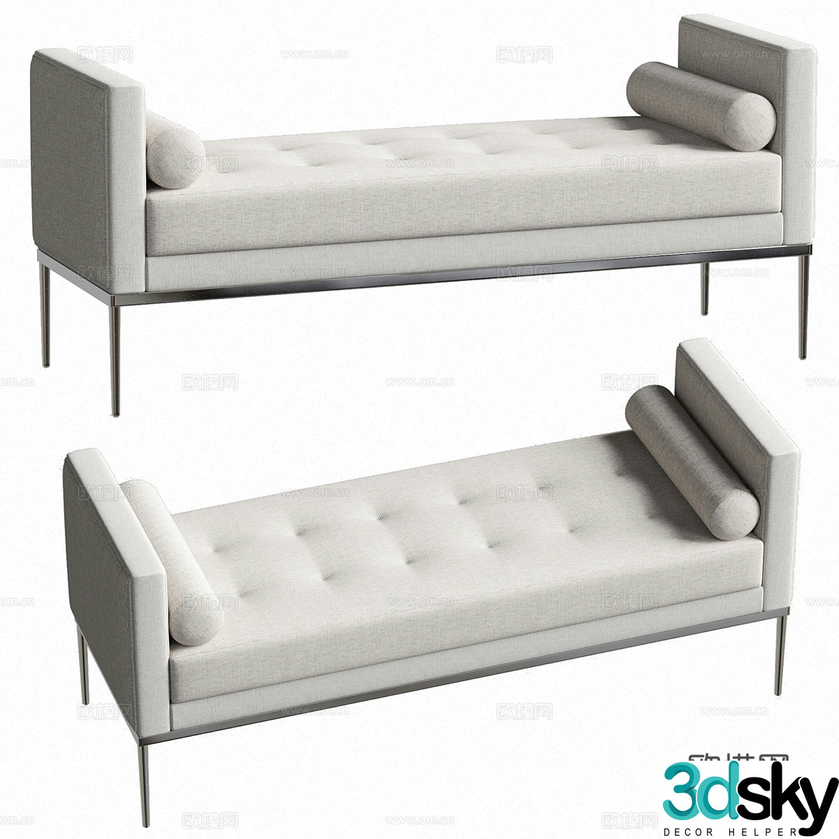 New Chinese footrest bedside stool 3D model