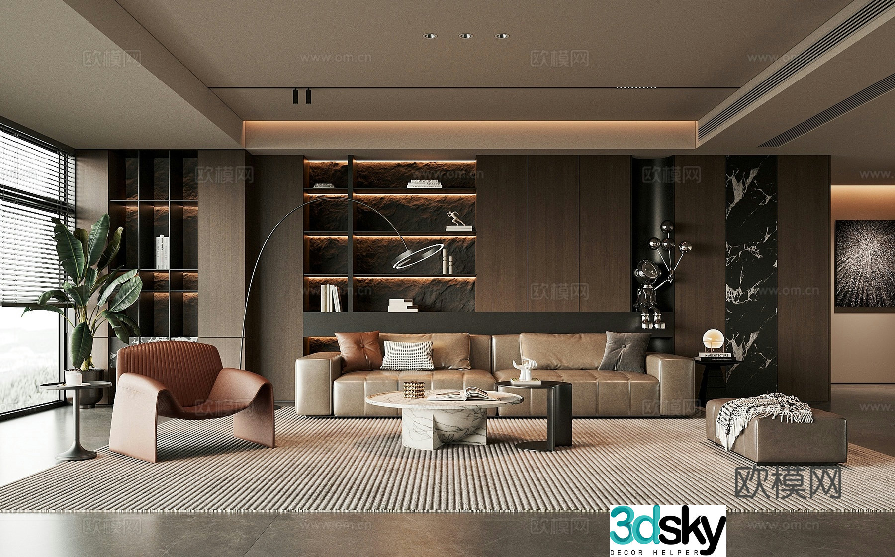 Italian living room 3d model