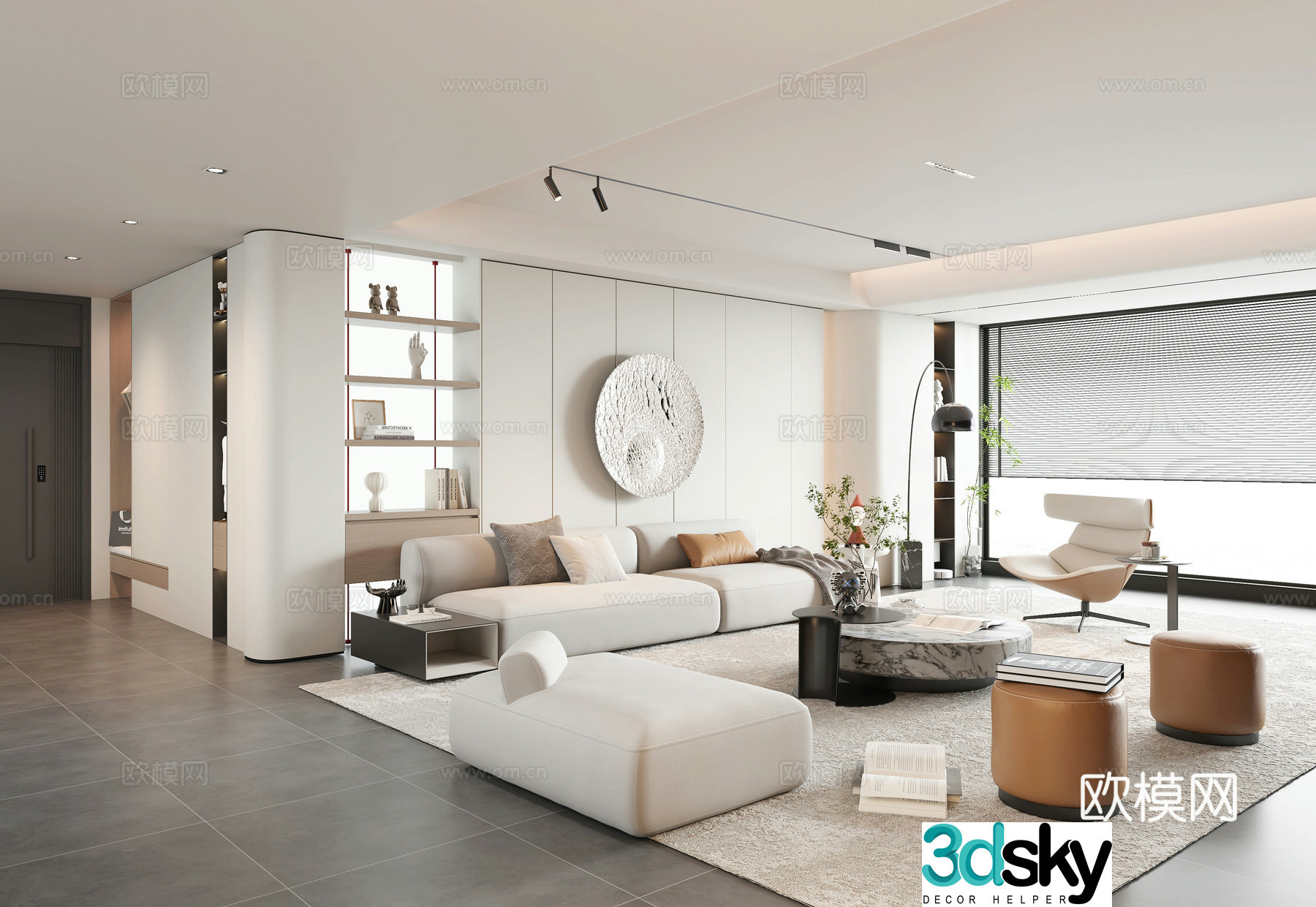 Modern living room 3d model