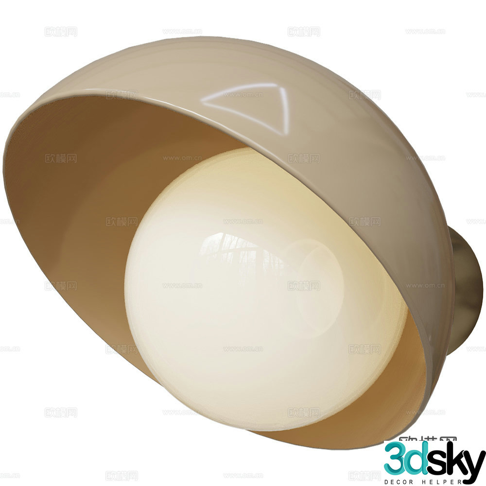 Cream style wall lamp 3d model