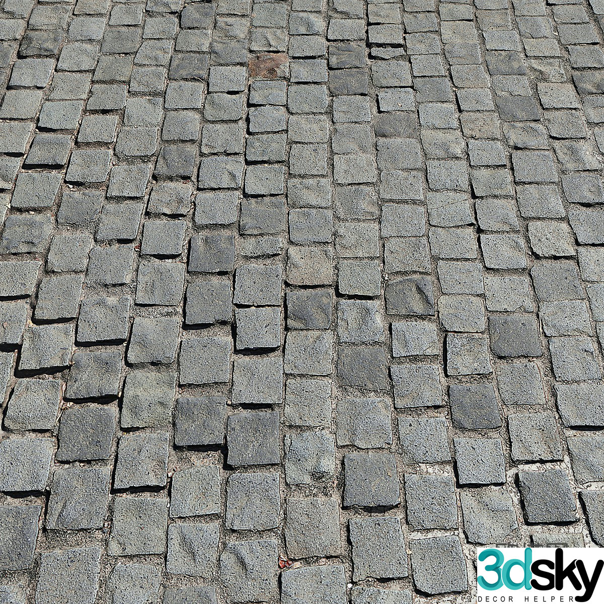 Outdoor pavement stone brick floor 3d model