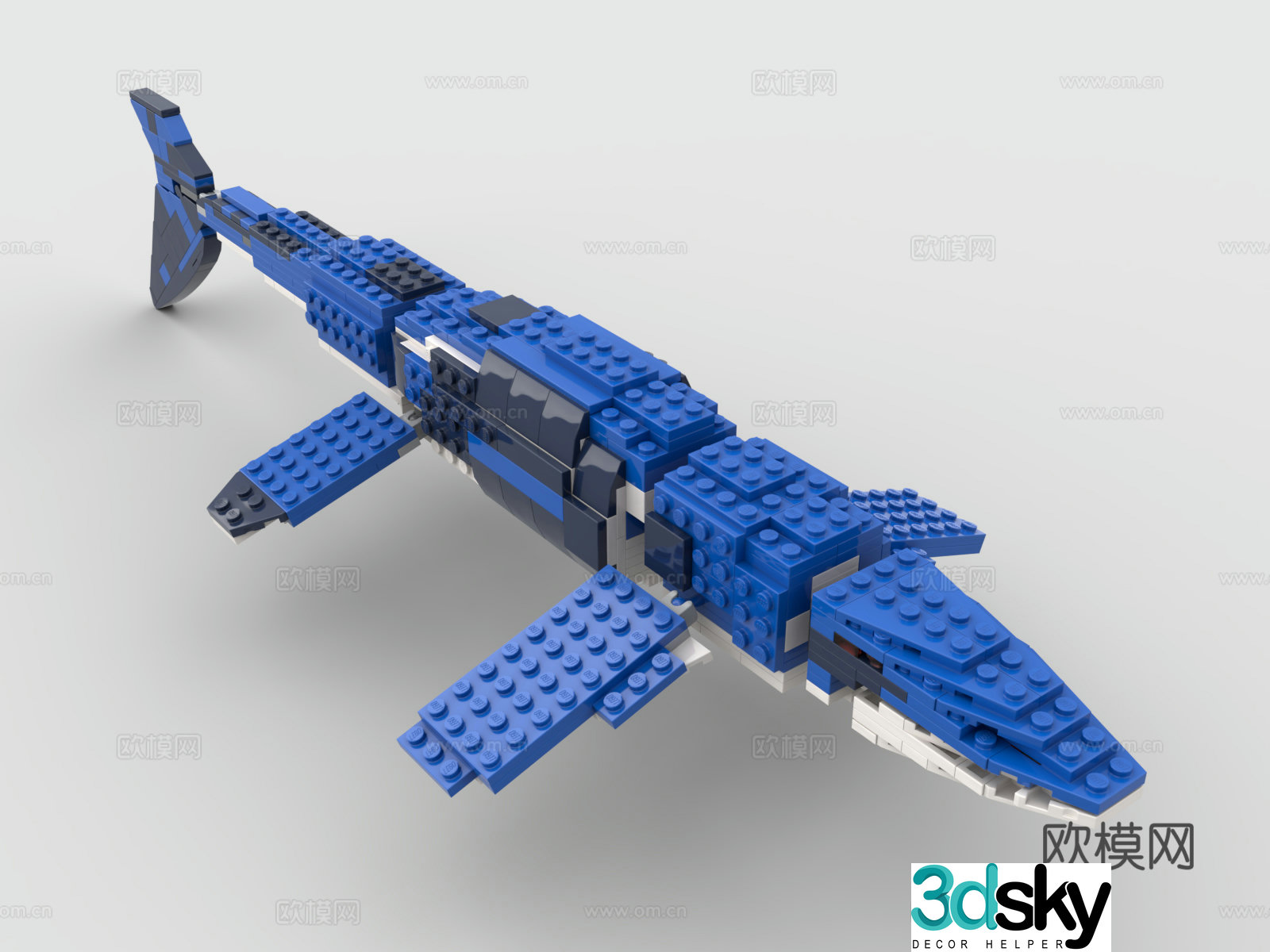 LEGO LEGO toy building block shark 3d model