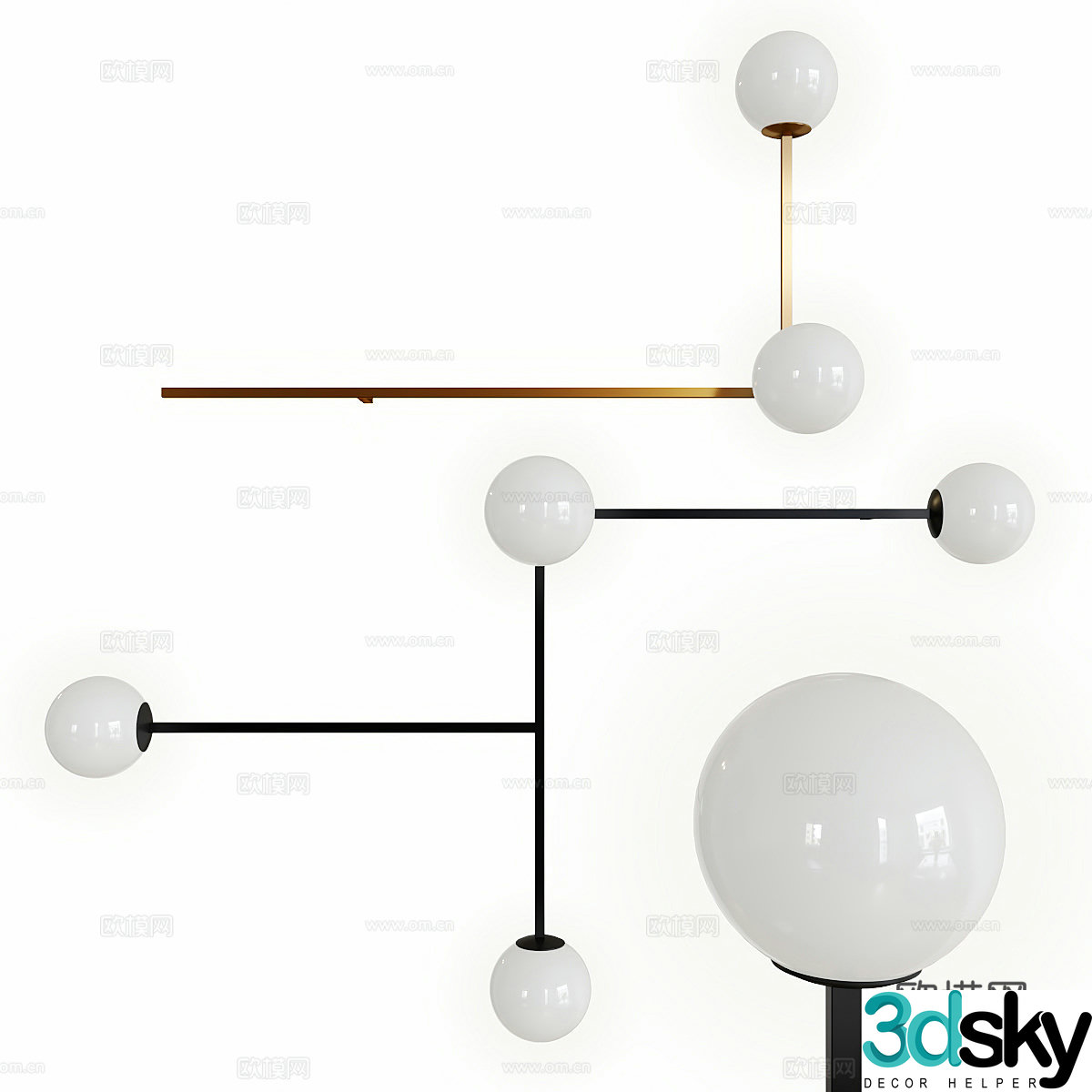 Creative wall lamp artistic wall lamp 3d model