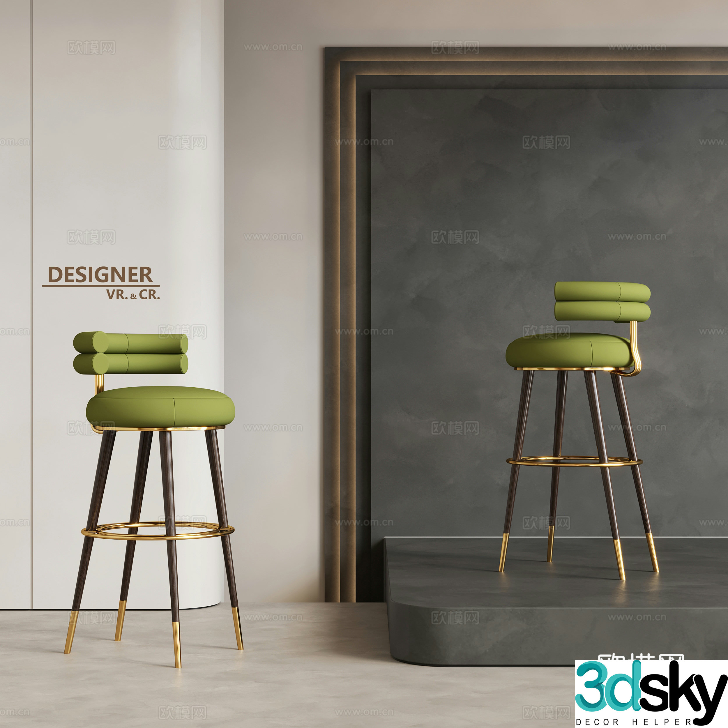 Modern bar stool chair bar stool 3d model