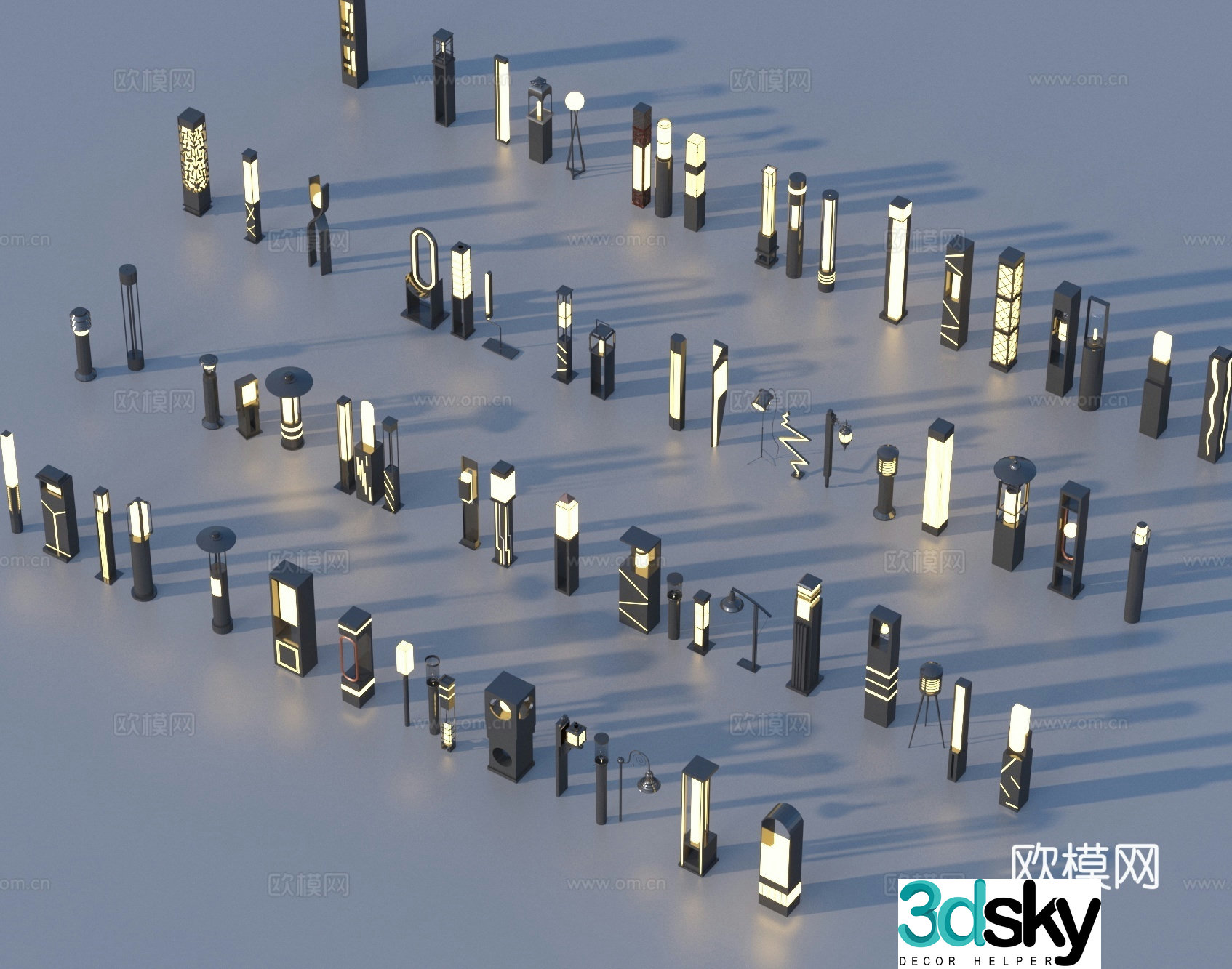 Modern landscape lamp lawn lamp garden lamp outdoor lamp floor lamp 3d model