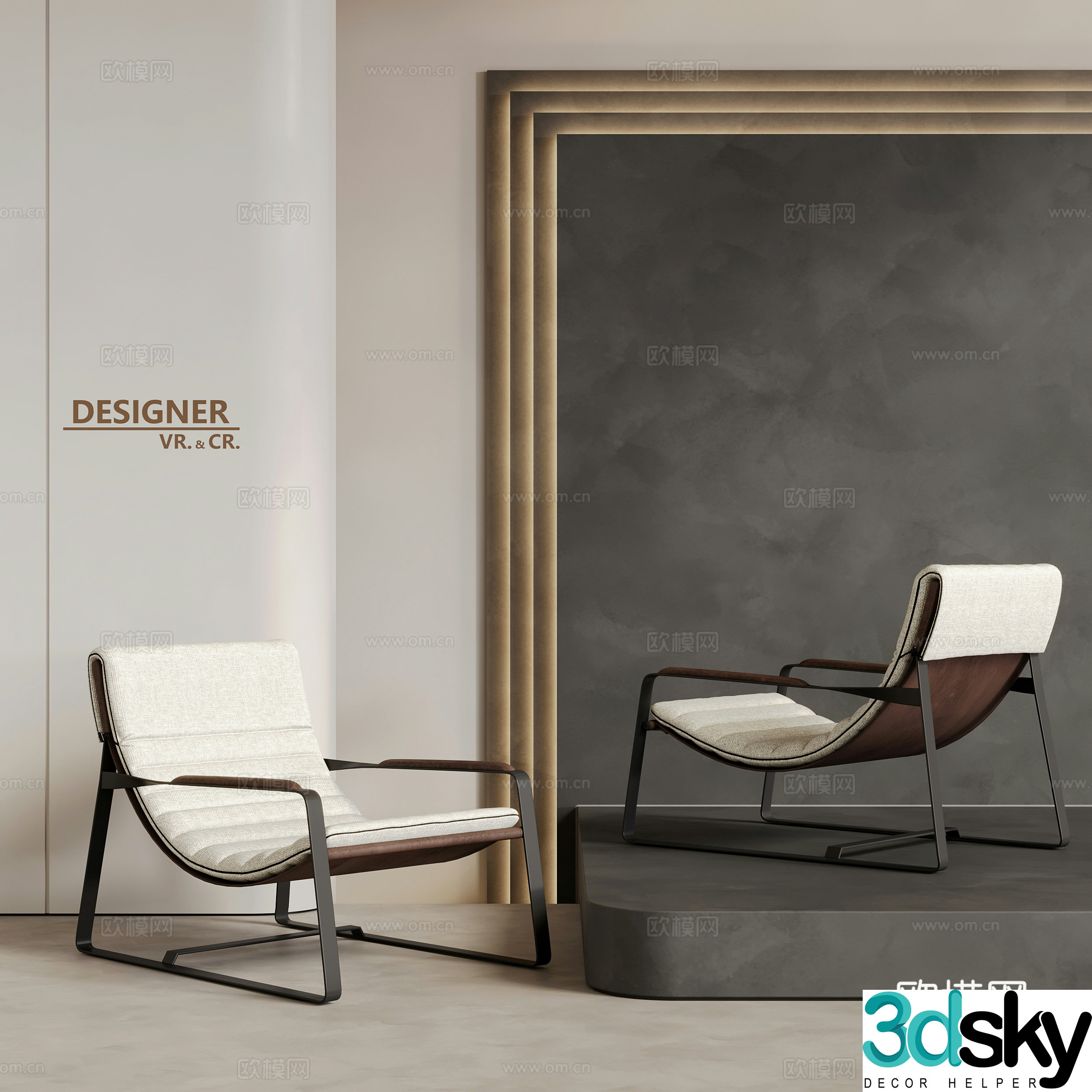 Modern lounge chair lounge chair 3d model