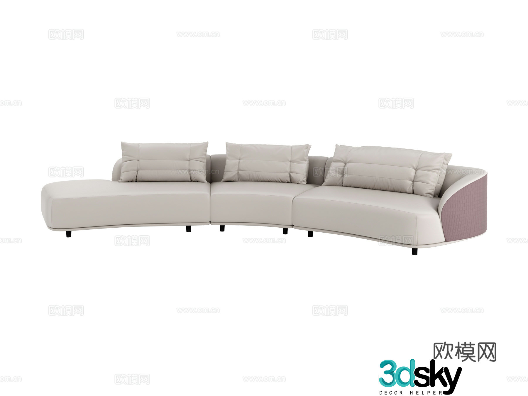 visionnaire curved sofa 3d model
