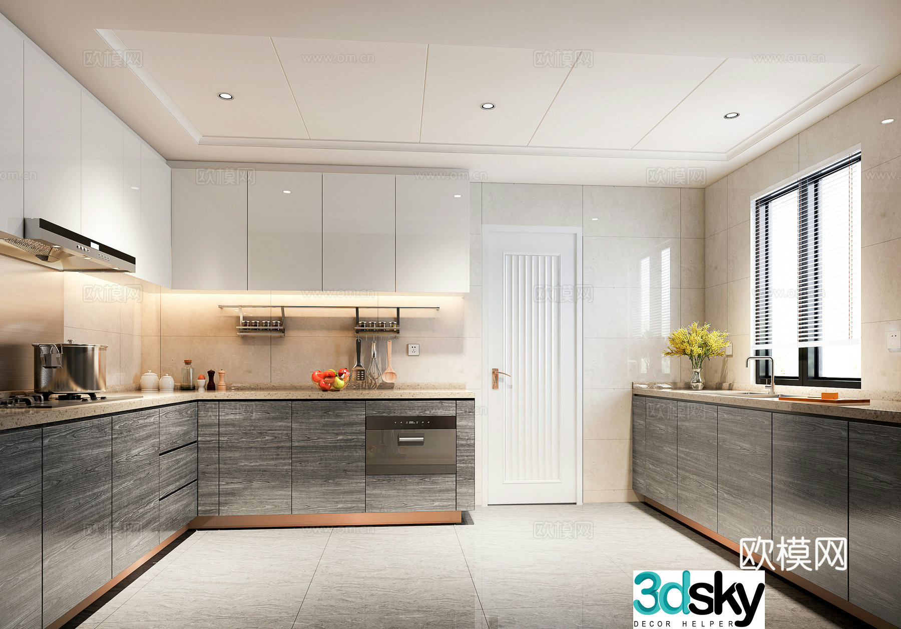 Modern kitchen 3d model