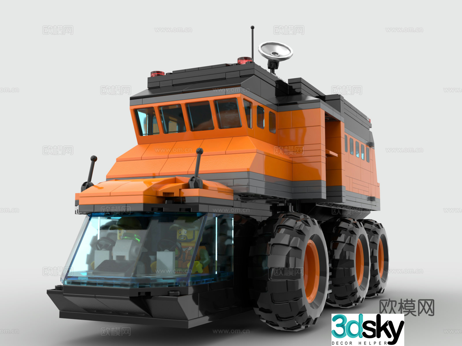 LEGO LEGO toys building blocks moving fortress RV heavy RV 3d model