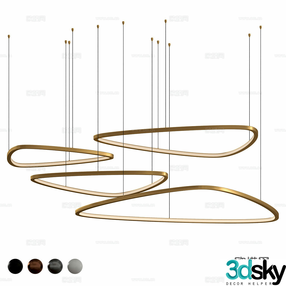 Ring chandelier 3d model