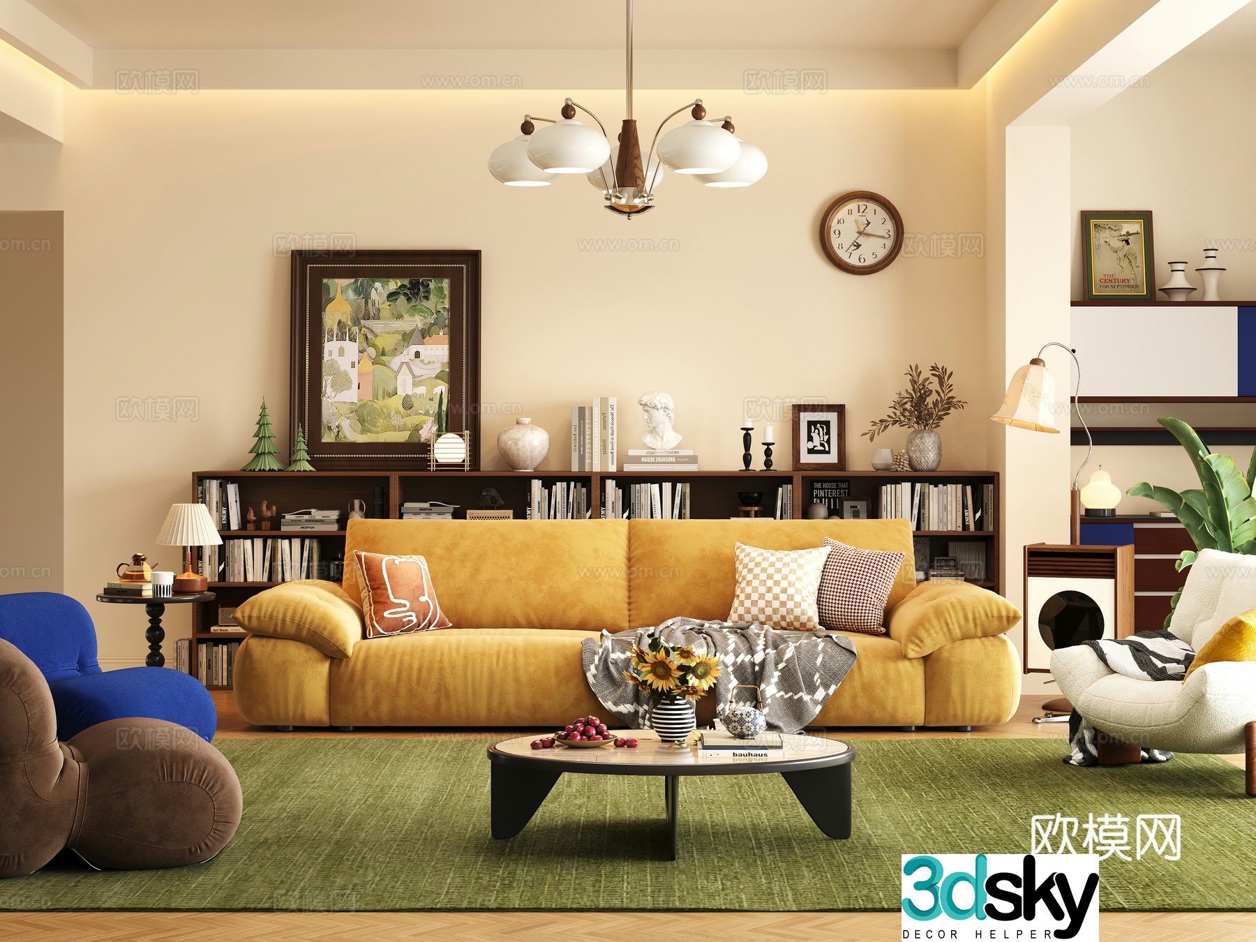 Medieval style living room 3D model