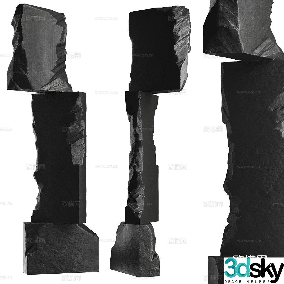 Abstract sculpture art ornament floor sculpture 3d model