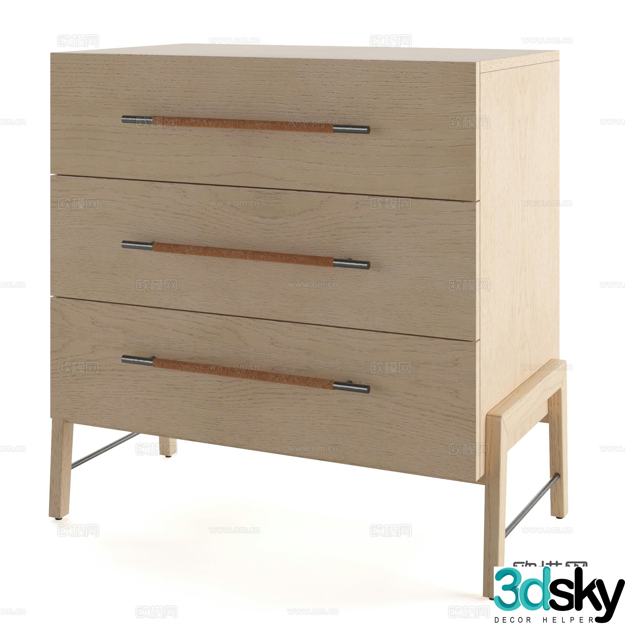 Mulan three drawers 3d model