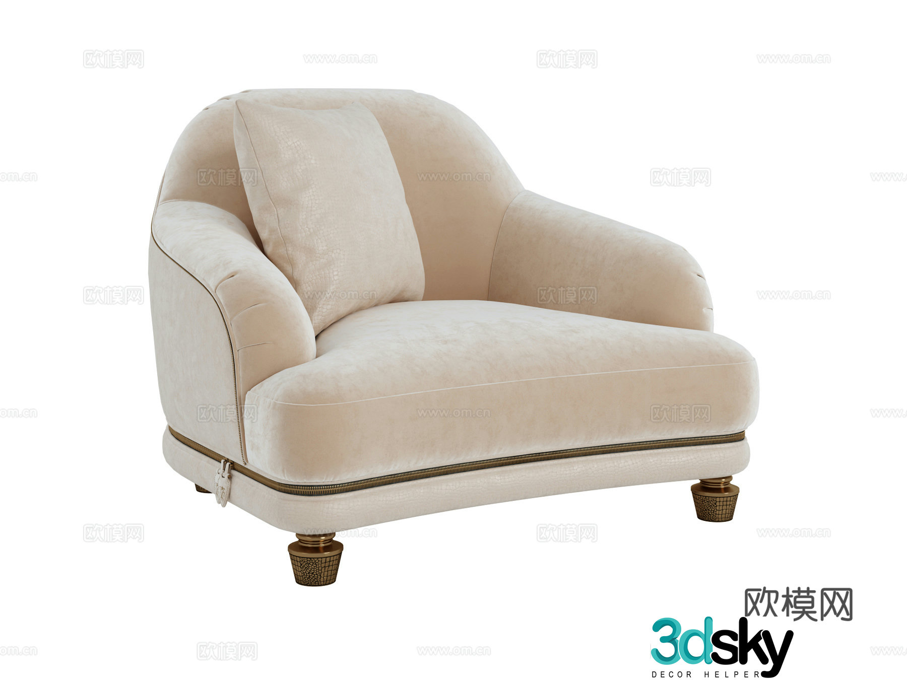 visionnaire single sofa 3d model
