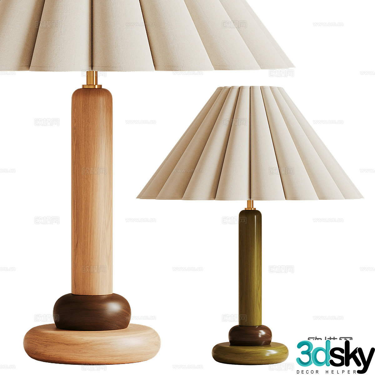 Medieval style desk lamp 3d model